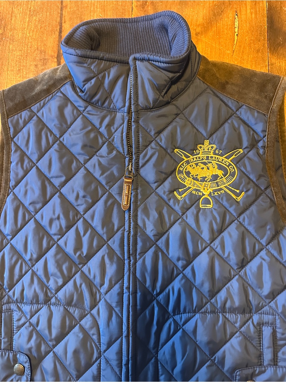 NEW Ralph Lauren Sport Navy Blue County Riders Jockey Club Quilted Puffer XL - Picture 6 of 10